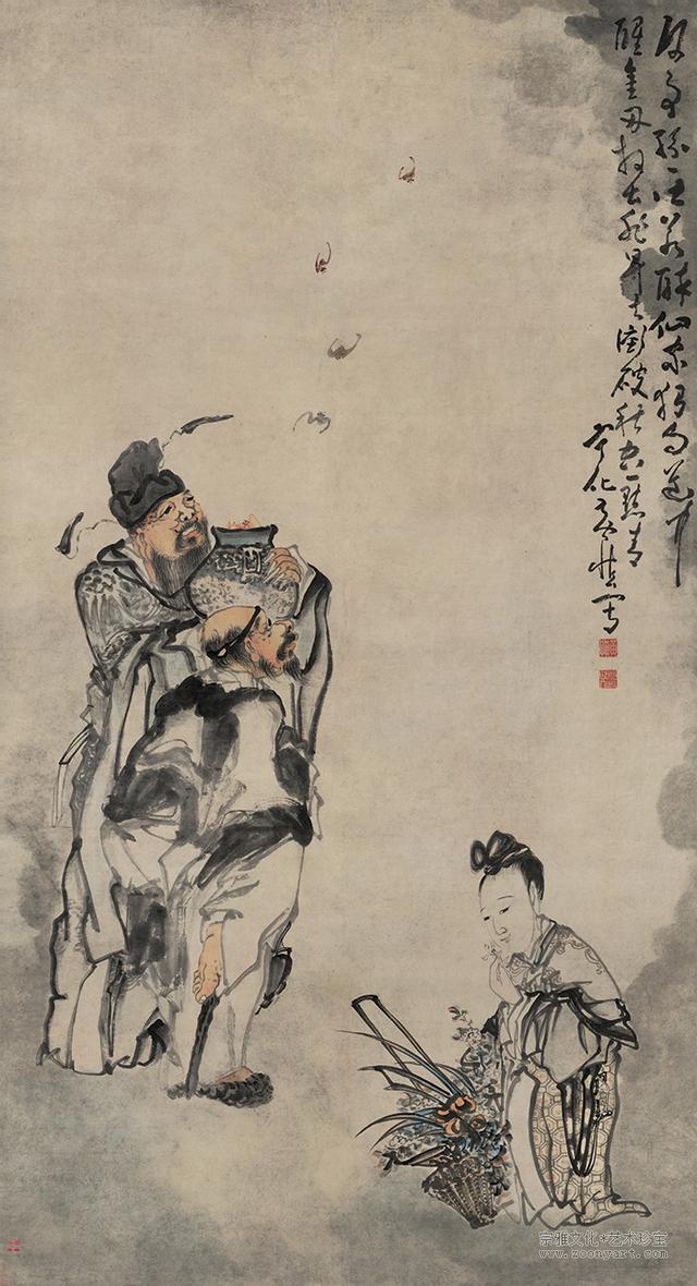 逐日读一画 | 清 黄慎 《来蝠图》