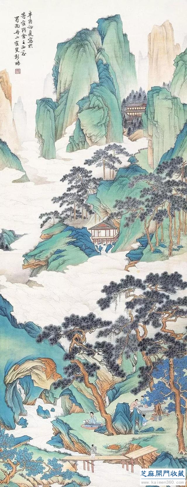 好清新的青绿山水，看得一天心情舒畅！