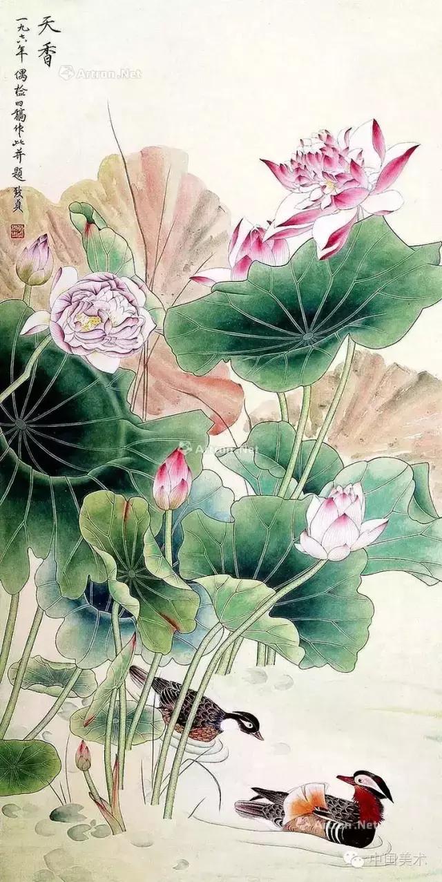 俞致贞画荷，清秀怡人，飘香万里！