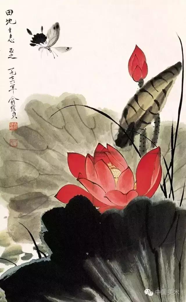 俞致贞画荷，清秀怡人，飘香万里！