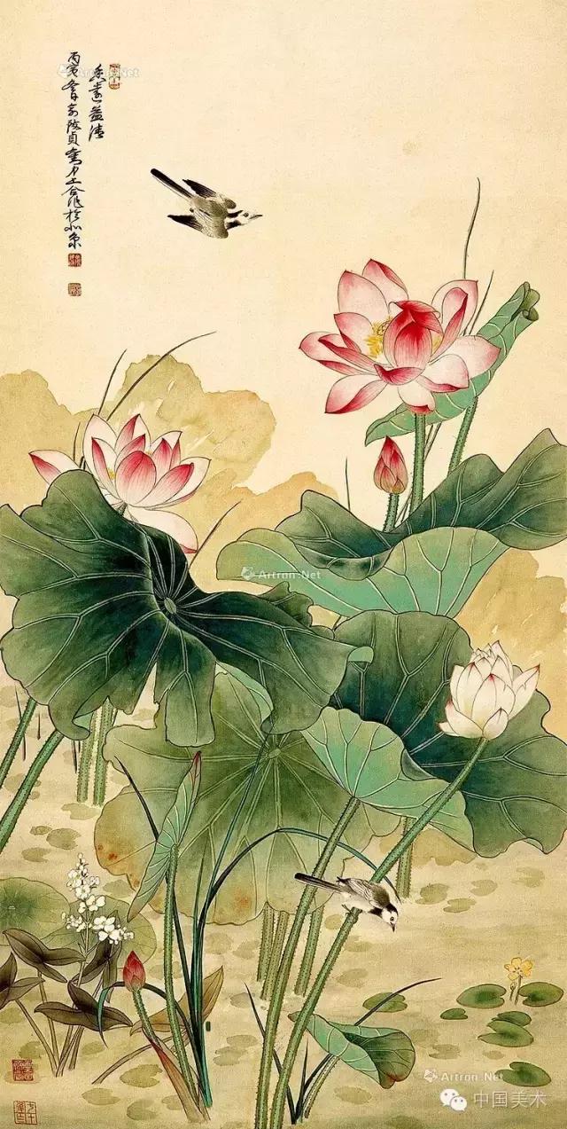俞致贞画荷，清秀怡人，飘香万里！