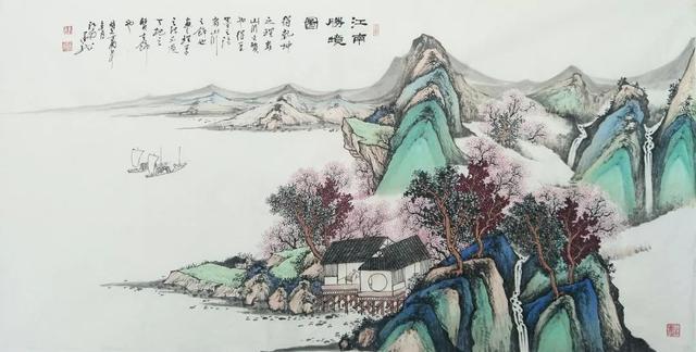 江南画家｜李军青绿、扇面、写生作品合辑（70幅）
