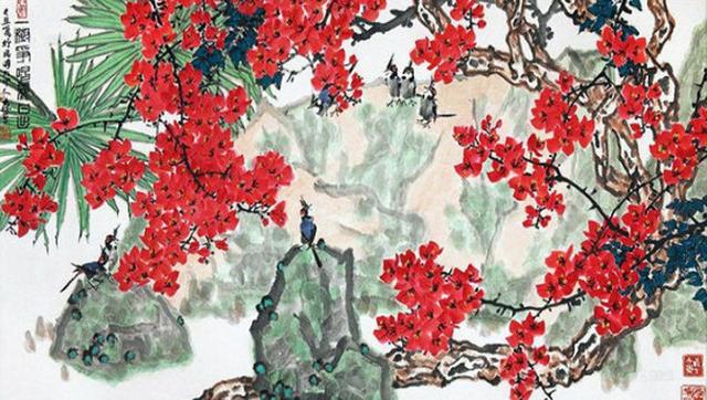 天天漫画网：画家郎森《山花野卉雅艳之美》