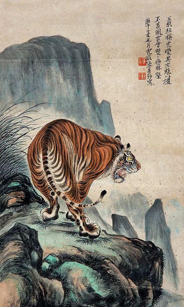 张善孖｜他是张大千二哥，更是民国画虎大师（140幅）