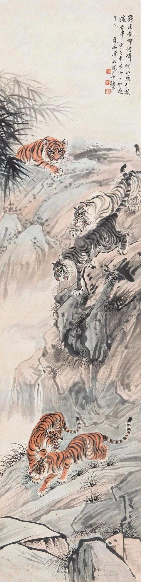 张善孖｜他是张大千二哥，更是民国画虎大师（140幅）