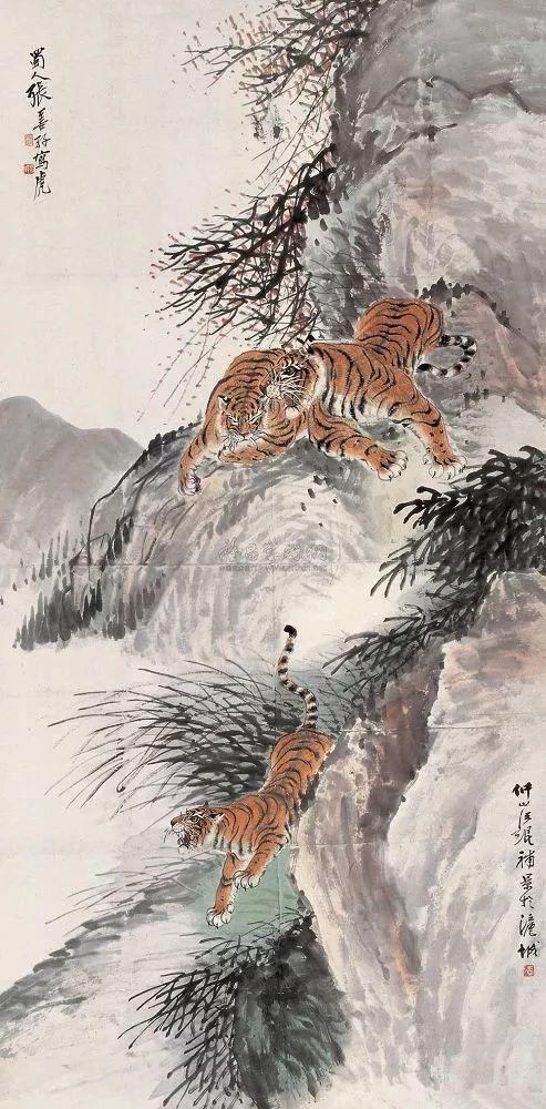 张善孖｜他是张大千二哥，更是民国画虎大师（140幅）