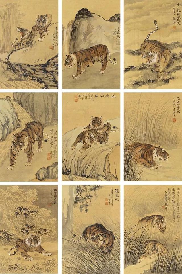 张善孖｜他是张大千二哥，更是民国画虎大师（140幅）