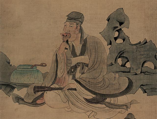 每日读一画｜明 陈洪绶《餐芝图》