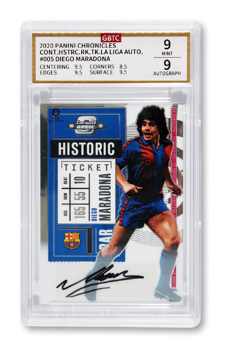 2020年PANINI马拉多纳贴纸签名卡（GBTC 9/9）