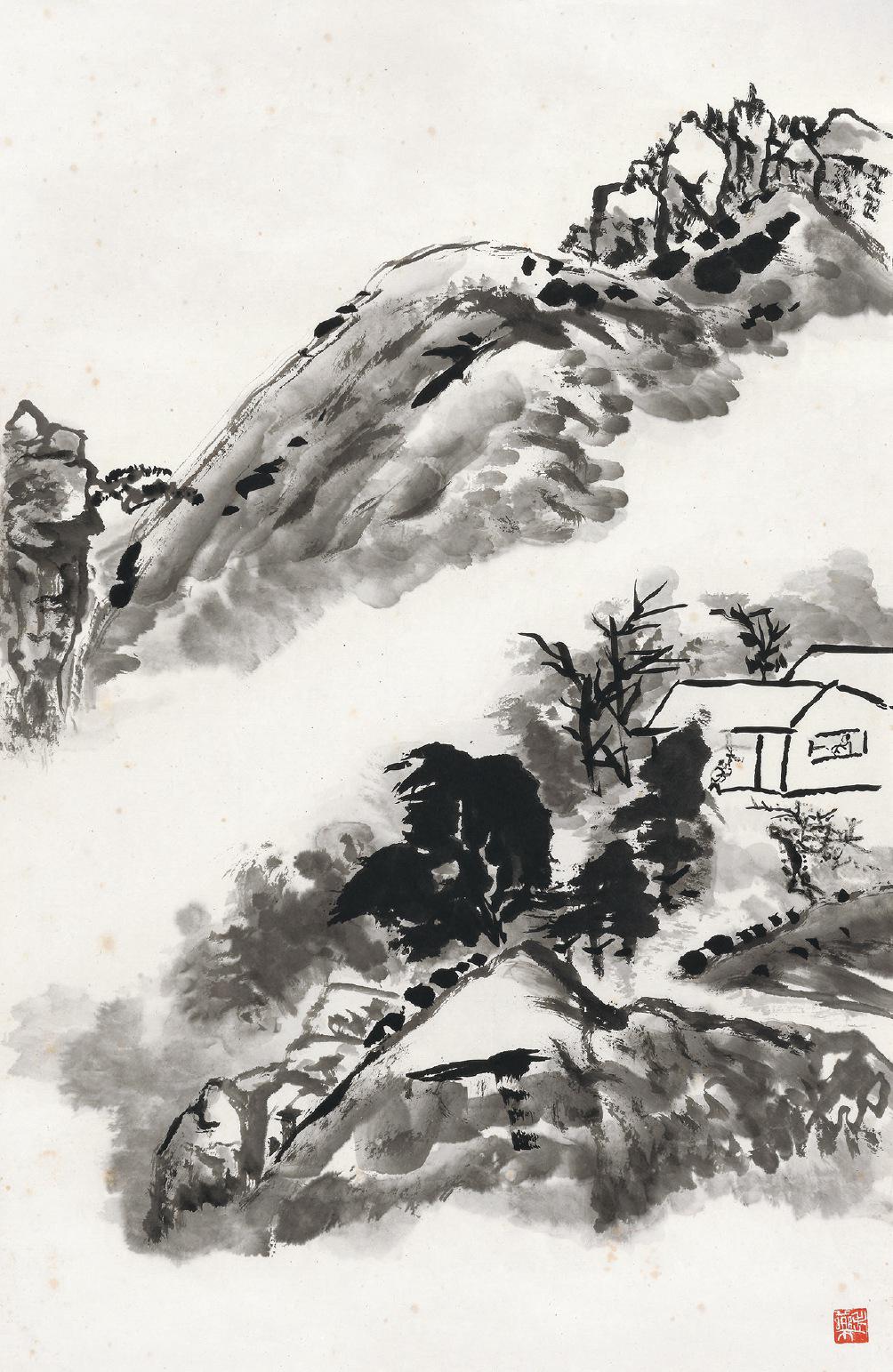 唐云 携春归家  