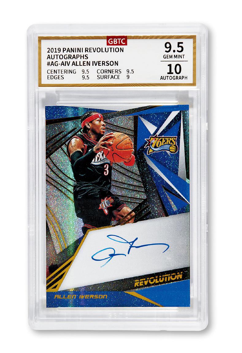2019年PANINI艾弗森签名卡（GBTC 9.5/10）